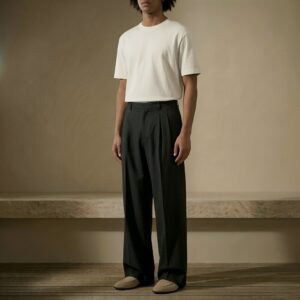 tailored trousers – charcoal black
