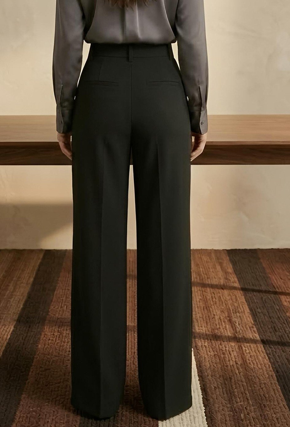 women's tailored trousers – midnight black women's tailored trousers – midnight black