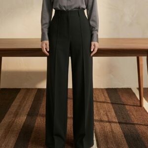 women's tailored trousers – midnight black