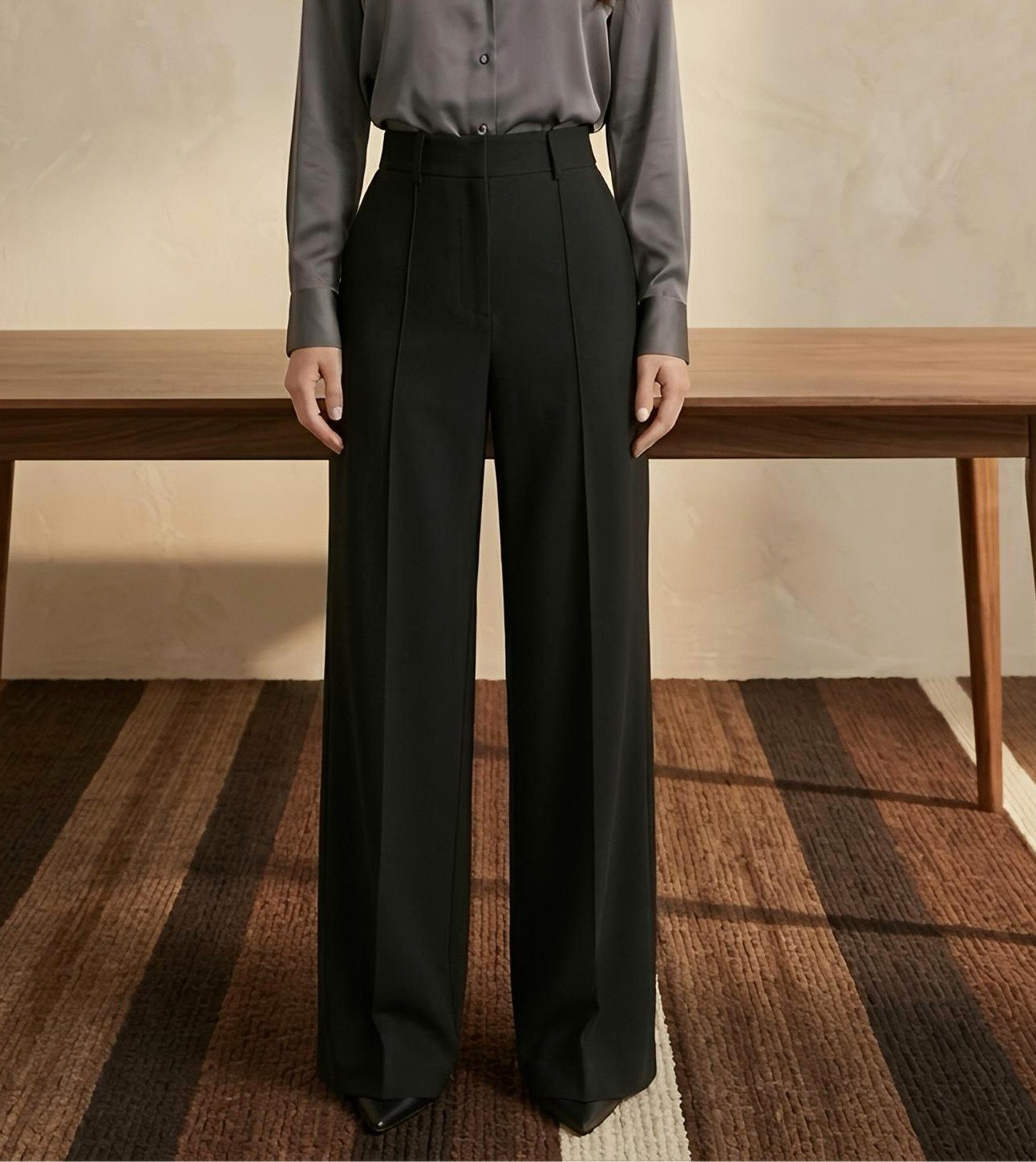 women's tailored trousers – midnight black women's tailored trousers – midnight black